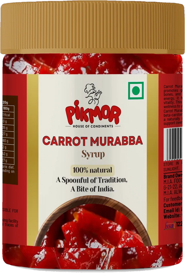 Carrot Murabba Syrup jar