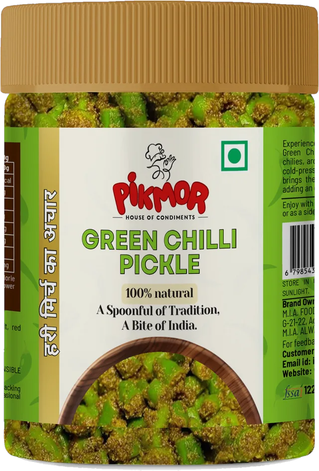 Green Chilli Pickle jar
